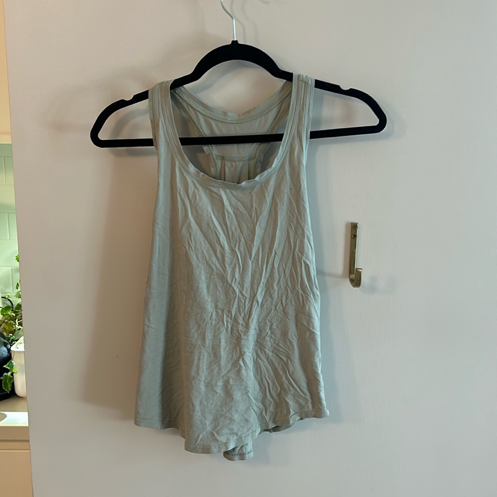 Sage green workout tank